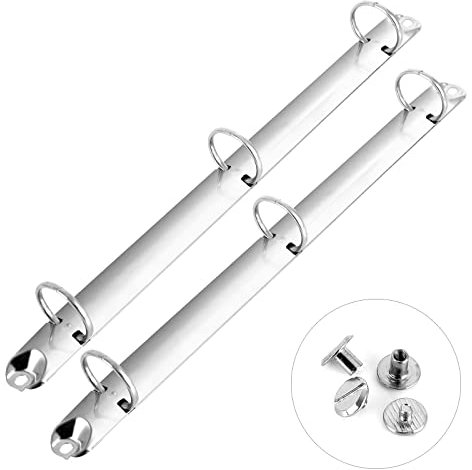 2 Stück Ringbuch-Mechanismus-Ersatz-Set mit 3-Ring-Metallbinder-Mechanismen, lose Blätterbindungswirbelsäulen, Kämme für Binder-Organizer
