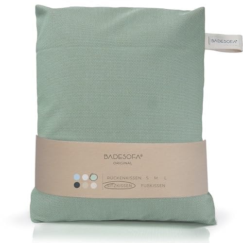 BADESOFA® Badewannen-Sitzkissen | Revolutionärer Komfort für Badewanne, Dusche & Whirpool | Waschbares & schnell Trocknendes Bade-Kissen in Grün | Wellness Badewannen-Zubehör Handmade in EU