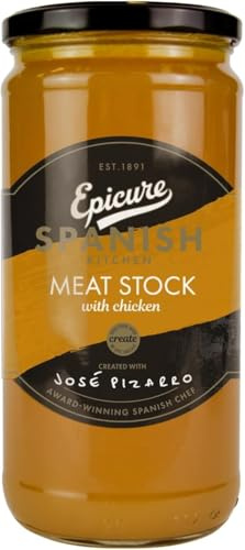 Epicure Spanish Kitchen José Pizarro, Chicken Stock, 720 ml (Pack of 1) | Intense Flavour Base, Easy to Use, Versatile for Soups & Sauces, Authentic Spanish Taste