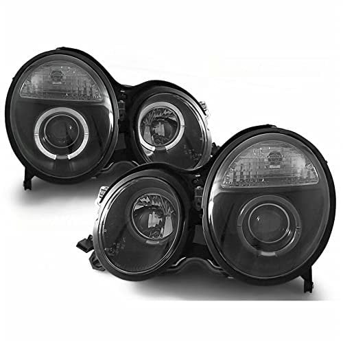 Tuning-Tec Angel Eyes Scheinwerfer Set in schwarz für Mercedes W210 E-Klasse 06.99-02