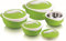 Zahran 4pc Round Heat Insulated Food Storage Hot Pot Food Warmer/Cooler with Lid–Thermal Soup/Salad Serving Bowl- Stainless Steel Hot Food Container Best Gift Set Holidays Pinnacle Parisa (Matt Blue)
