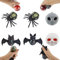 Spinne Antistressball Set, ACTOYS 6pcs Skull Stressball, Fledermaus Stressbälle Halloween, Totenkopf Stressball Squeeze Toy, Skelett Fidget Toys Ball, Halloween Dekompressionsspielzeug Tierspielzeug