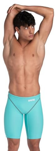 ARENA Powerskin ST Next Jammer Uomo, Costume da Gara Approvato FINA, Costume Uomo Nuoto in Tessuto Riciclato, Acquamarina, 42