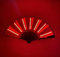 GogoRavers™ Fan LED Foldable Hand-Fans DJ Party Equipment Glow Lights Rave Fun EDM Dance Festival Trippy Colours Wind Air Summer Outdoor (Red)