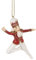 Clayre & Eef Weihnachtsanhänger Nussknacker 11 cm Rot Weiß Polyresin Weihnachtsbaumschmuck
