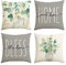 Artoid Mode Eukalyptus Blätter Sommer Kissenbezüge 4er Set, 40x40 cm Saisonnal Home Sweet Home Zierkissenbezug Cushion Cover Couch Wohnzimmer Deko