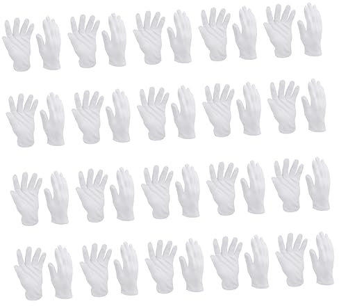 HEMOTON Baumwollhandschuhe 24 Paare Baumwoll-handschuhe Grillhandschuhe Mann Wen Wan Reine Baumwolle Heiser Weiß Schutzhandschuhe