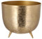 Design Aluminium Blumentopf Rund Matt Gold Ø 18 cm Pflanzen Blumen Übertopf Pflanztopf Blumenkübel Pflanzkübel