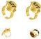 Yoimckay 2 Stück BFF Ring Anime Cartoon Design, Süßes Einstellbar Offene Kappe, Schmuckgeschenke Für Frauen Mädchen, Gedenkgeschenk Für Besten Freund