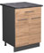 Vicco Küchenunterschrank Fame-Line, Goldkraft Eiche/Anthrazit, 60 cm mit Schublade, AP Anthrazit