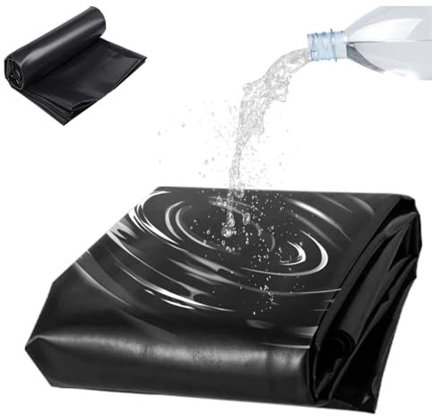 Ywanwj 10x11.5mSchwarz HDPE Teichfolien Schwerlast, Flexibel Gartenteiche Dichtungsfolie Teichmembran epdm teichfolie teichfolie rollenware wasserdichte Folie Einfaches Schneiden für gartebnpools