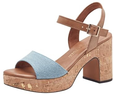 MARCO TOZZI Damen Sandale 2-28008-42, Donna, Jeans Comb, 41 EU