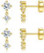 YADOCA Helix Piercings Chirurgenstahl Ohrringe Set für Damen Hypoallergen 14K Vergoldet Piercing Ohr Gold Medizinische Ohrstecker Conch Tragus Piercings-Weiß CZ