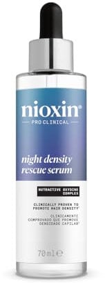 Nioxin Night Density Rescue Serum - Overnight Hair Thickening Serum for Optimised Hair Growth - with Ginger & Caffeine (70ml)