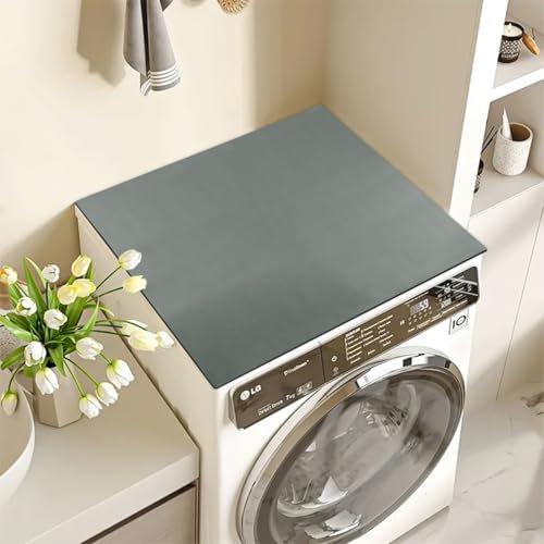 60x60 cm Tappetino Per Lavatrice Sopra Universale, Tappetino per Lavatrice Sopra Universale Tappetino Lavatrice Antiscivolo in Terra di Diatomee Copri Lavatrice Sopra Universale per Lavatrice