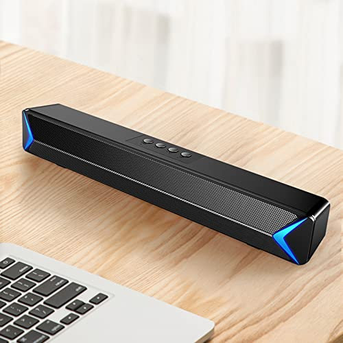 XIKDJ Wireless Bluetooth Loudbox, Home Theater FM Radio Surround Sound Bar, Handfree Voice Assistant Subwoofer for PC TV Smartphone AUX USB. Home Decoration Tool,Black