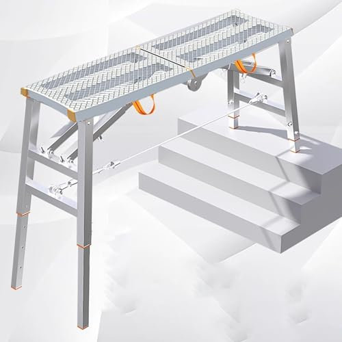 Arbeitsplattformtreppe, verstellbare Gerüstplattform für unebenen Boden, Plattform für industrielle Heckenschneidewerkzeuge, Laufbretter für Baugerüsttürme (180 x 30 cm (70 7/8 Zoll x 11 3/4 Zoll))