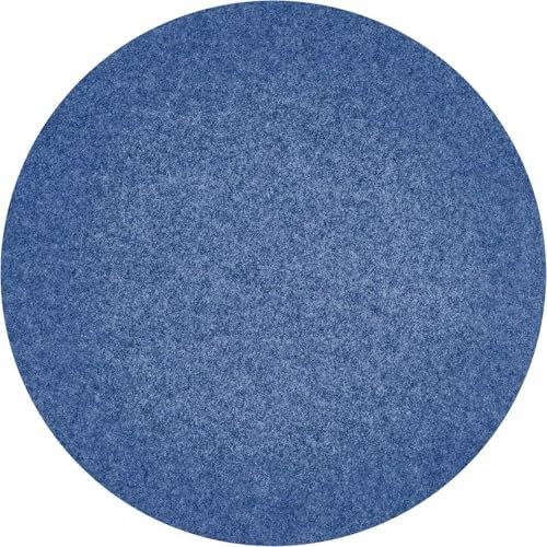 Misento Kunstrasen Rund Poolteppich Rasenteppich mit Noppen Outdoor strapazierfähig pflegeleicht wetterfest 195 cm Rund Blau