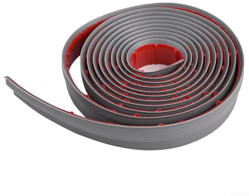 Teppichkantenübergangslösung, 6 m Streifen für sichere und nahtlose Bodenübergänge bis zu 10 mm Dicke (Hellgrau, 6 m)