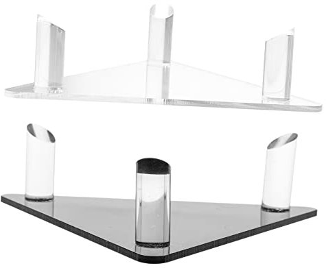 KOMBIUDA 2stücke Basketball Und Rugby-ballhalter Transparente Und Schwarze Ausführung Für Stilvolle Präsentation Und Aufbewahrung Von Sportbällen