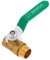 PRETYZOOM Pneumatischer Sanitär-Kugelhahn Pneumatischer Kugelhahn Druckventil für Wasser Kugelhahn aus Kupfer Sanitärventil Wasserrohr Zubehör Kugelhahn Warmwasserbereiter PVC Green