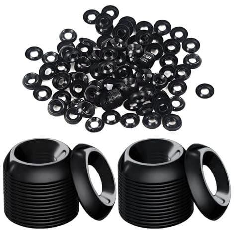 Sissatthai 200Pcs Stainless Steel Washers #10 Countersunk Washer, Metal Finish Cup Washer Black Washers for Screw