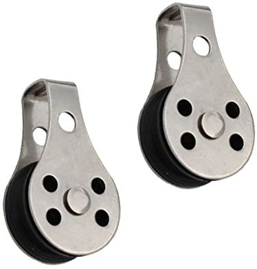 Toddmomy 1 Satz Edelstahl Rolle Einzelrolle Nylon Seilrolle Bootsrolle Fischernetzrolle 2 Stück