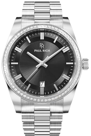Paul Rich Legacy Silber Schwarz Herrenuhr - 40mm silber/schwarz