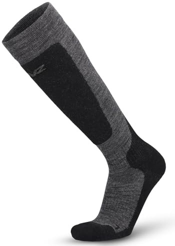 Lenz Merino Winter 3 Skisocken Schwarz Grau | 39-41