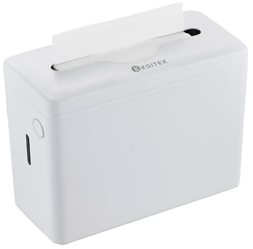 KSITEX Papierhandtuchspender Tischspender, Kommerzielle Taschentücher Box Spender für Trifold/C Fold/Z Fold Papiertücher Handtuchspender für Badezimmer, Küche und Zuhause, mit Rutschfester Basis Weiß