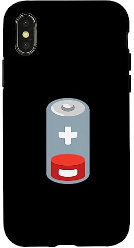 Low Battery No Battery Costume Case for iPhone X/XS