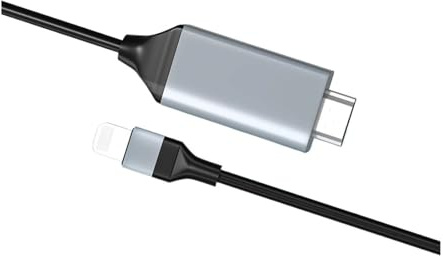 Cavo Adattatore For Mirroring Schermo AV Digitale 1080P, Compatibile For IPhone, Serie 14-5 2M 6,6FT Cavo Da Lightning A HDMI TV Monitor Proiettore(Black)