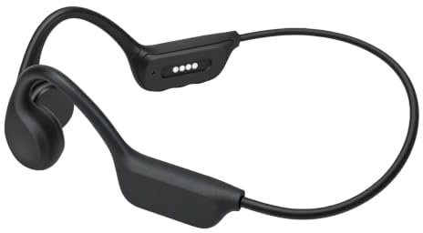 Tonysa Knochenleitungskopfhörer, IPX8, Wasserdicht, 32 GB, MP3-Player, Bluetooth 5.4, Ti-Legierung, Leicht, 31 G, mit Zwei Modi und 5 Stunden Spielzeit für Schwimm- und Lauftraining (Black)