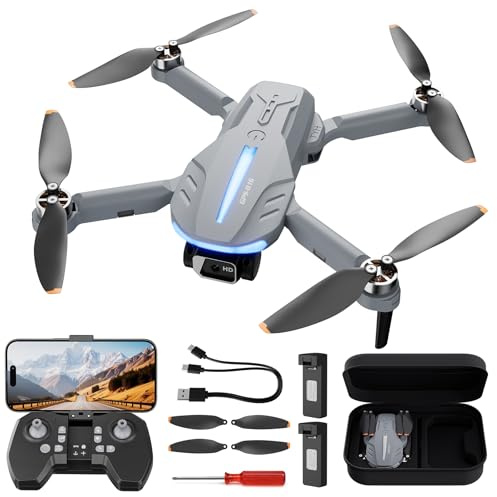FERIETEL B16 GPS Drone with 4K UHD Camera for Adults, Foldable Professional RC Quadcopter for Beginners, 50‑Min Long Flight Time, Brushless Motor, 1640 ft Control Range, GPS Auto Return & Follow Me