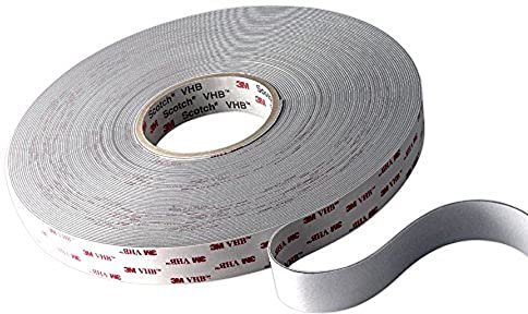 3M Ruban mousse adhésif double face acrylique VHB 4959 F, Blanc, 12 mm x 16,5 m