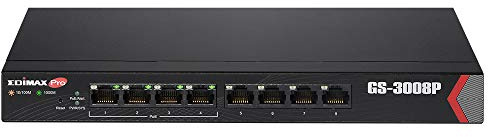 EDiMAX GS-3008P - Switch Gigabit Web Managed a 8 Porte a Lungo Raggio con 4 Porte Poe+
