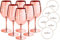 6 x Moet & Chandon Champagnerglas Rose-Gold (Limited Edition) Ibiza Imperial Pure Glas Champagner-Glas Rosegold Gläser + Untersetzer