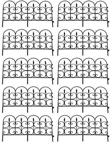 Black Plastic Lawn Edging (59cm x 32cm) - 10 Panels