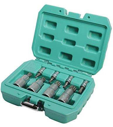 Jeu de 8 embouts XZN en acier Q-50 1/2 et 1/4 de WIESEMANN 1893 I Embouts dans les tailles M4 - M 16 I Dans une boîte de transport pratique I 81475