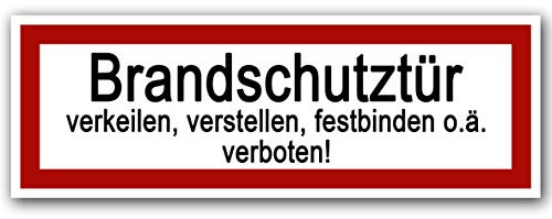 STROBO 100x Aufkleber Brandschutztür - Sticker im Format 7,2 x 21 cm