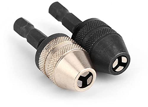 Adattatore a cambio rapido per mandrino, 0,3‑3 mm SG 1/4 pollici Punta per trapano senza chiave Chuck Convertitore adattatore a codolo esagonale Cambio rapido, per automobili, garage, magazzini, uffic