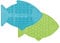 LickiMat Casper & Felix, Fish-Shaped Cat Slow Feeders for Feline Boredom and Anxiety Reduction; Perfect for Food, Treats and Anxiety Reduction. (Green Turquoise)