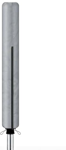 Housse de Protection pour Corde à Linge rotative en Tissu imperméable avec Fermeture éclair – Housse de Protection résistante aux intempéries pour séchoir et séchoir de Jardin (Argent)