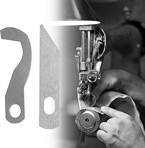 Mxzzand Couteau de surjeteuse pour Machines à Coudre, Couteau surjeteuse à 1 Lame pour Machine à Coudre Brother 0304D (1 Lame supérieure XB0563001 et 1 Lame inférieure X77683001)