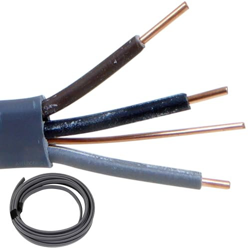 10 Metre 1.5mm Flat 3 Core and Earth Cable 3C+E 6243Y 2-Way Lighting Cable