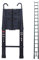 6.2M Black Telescoping Ladder 20.5FT Aluminum Foldable Ladder Extendable Portable Loft Ladder with 2 Roof Hooks Grip Handle Easy to Carry EN131 Safe Standard CE Registered Max Load 330 Pound/150 kg