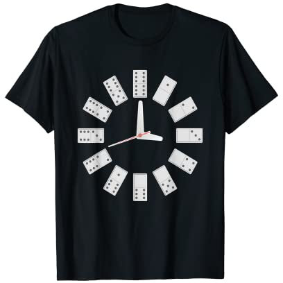 Domino I Uhr I Domino Spieleabend Dominospieler T-Shirt