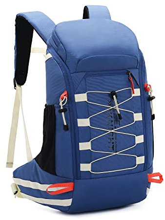 free knight 40L Wasserdichter Ultraleichter Outdoor-Sport Rucksack Wanderrucksack Trekkingrucksack für Klettern, Camping, Radfahren (Blau+Wasserfester Regenschutz)