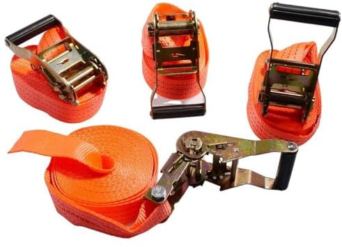 2EXTREME Spanngurt Set mit Ratsche 4X orange 6m 38mm 2t 2000kg 2000daN einteilig Zurrgurt