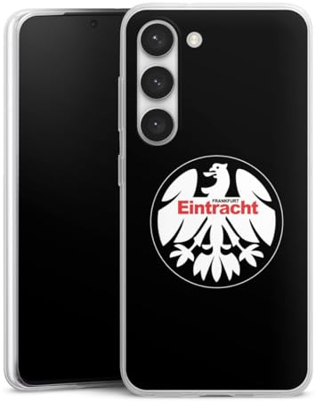 Slim Case kompatibel mit Samsung Galaxy S 23 Silikon Handyhülle transparent Hülle extra dünn Offizielles Lizenzprodukt Eintracht Frankfurt SGE